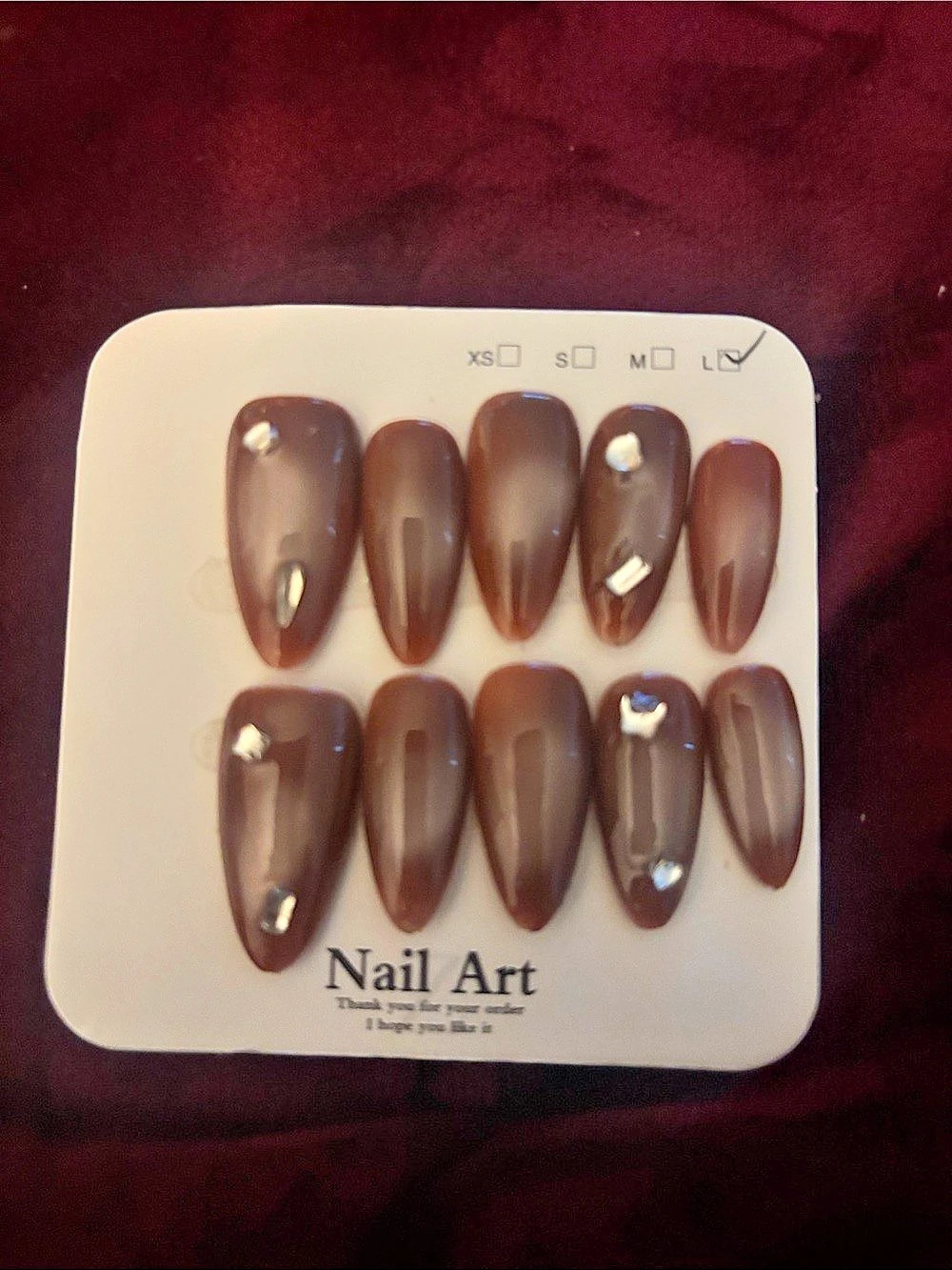 Brown Press-On Nails